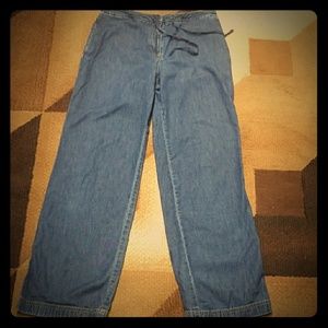 Ann Taylor LOFT Jeans BOHO Draw-string Stonewashed